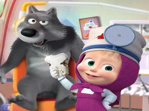 Masha and the Bear- Ücretsiz Diş Hastanesi Ameliyatı