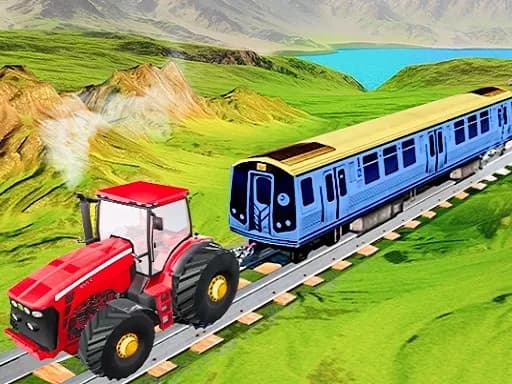 Zincirli Traktör Tren Çekme Oyunu 3D